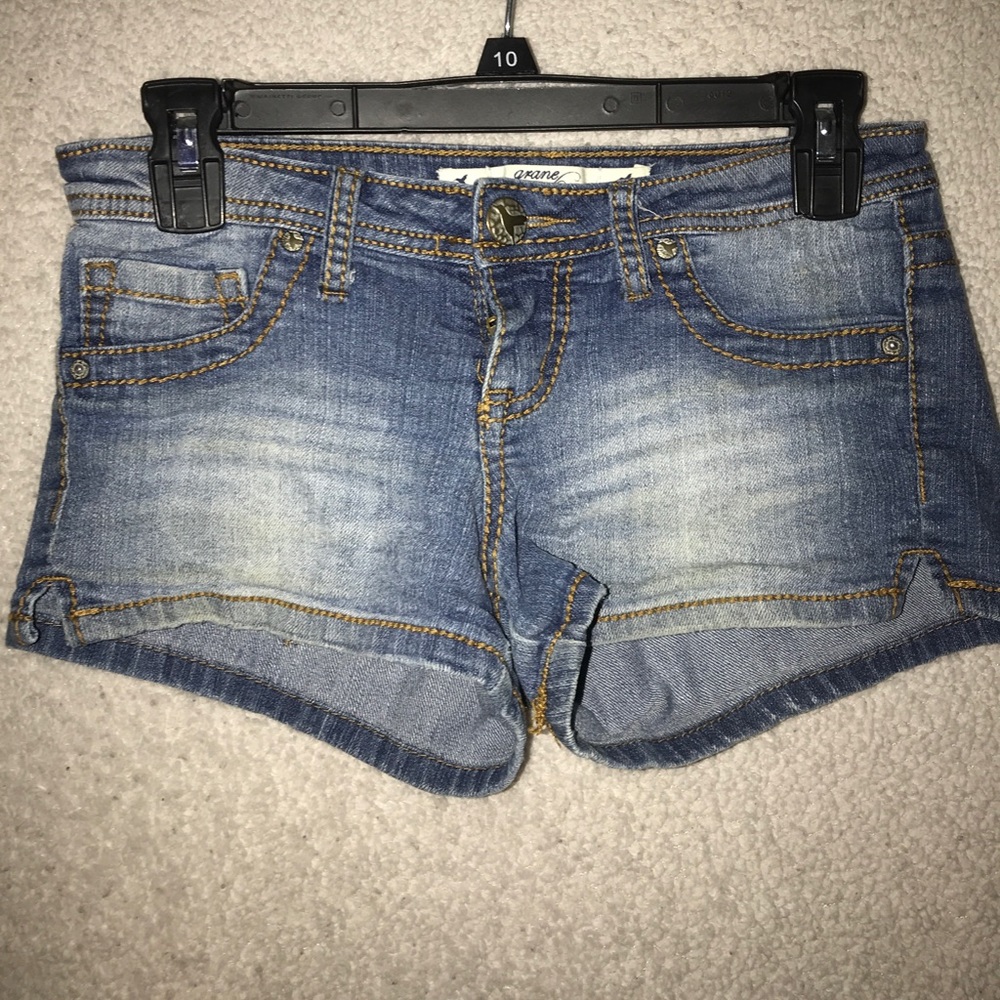 Denim short shorts